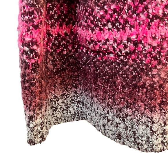 Torrid Women's Sweater 16 Pink White Open Front Oversize Short Sleeves Pockets - Picture 4 of 13